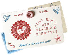 a pinned business card of the yearbook committee